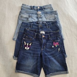 Pack of 4 Girls Shorts Jordache, Cat & Jack, Old navy, SO 🔥 Sizes 12-16